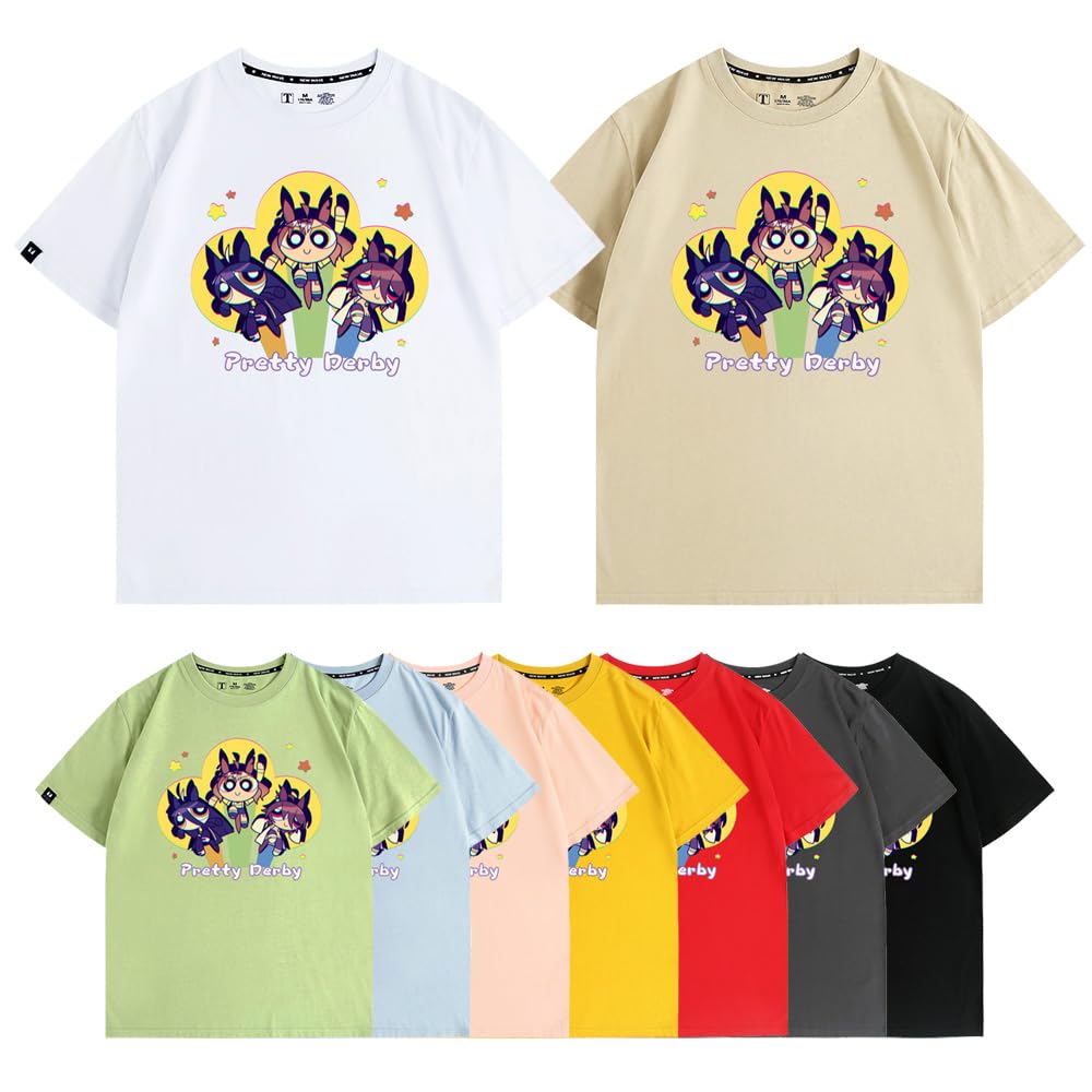 Amazon.co.jp: パワーパフガールズxウマ娘 Tシャツ 綿 夏服 半袖 9色